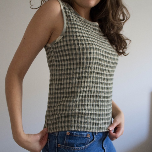 Vintage Tops - ✨SOLD✨90s Gingham Tank Top